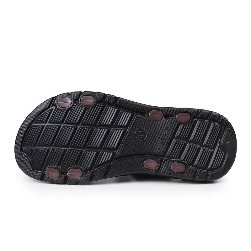 2025Men's Sandals Outdoor Mens Slippers Comfortable Beach Casual Shoes Non-slip Breathable Roman Shoes Flip-Flop Garden Shoes