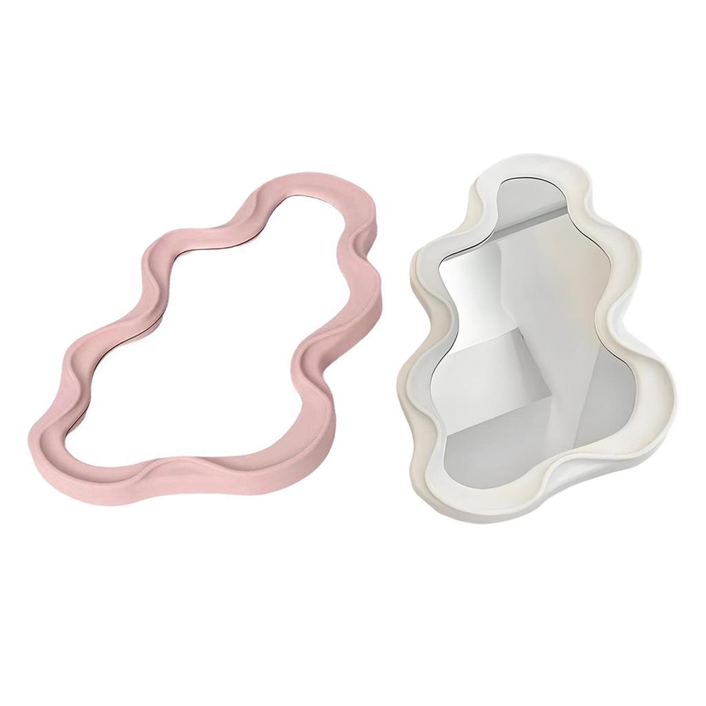 Specchio da Parete Decorativo con Bordi Asimmetrici Specchio Artistico da Tavolo per Bagno Soggiorno Decorazione per la Casa