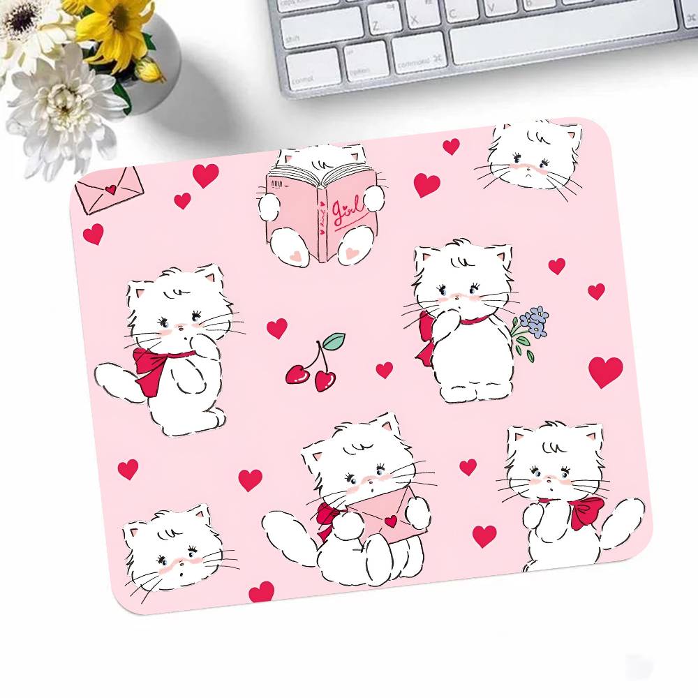 Cute Cartoon Mikko Illustration Mousepad Small LockEdge Mouse Pad For Gamers Computer Desk Pad Rectangular Anti-slip Rubber