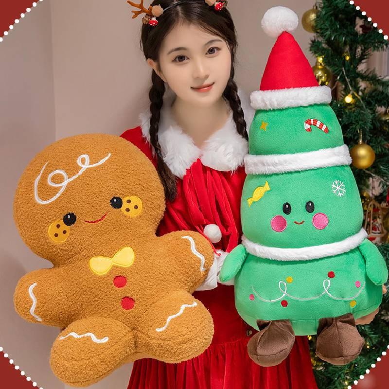 Santa Granny Claus Christmas Tree Plush Toy Stuffed Doll Decoration Kids Gift