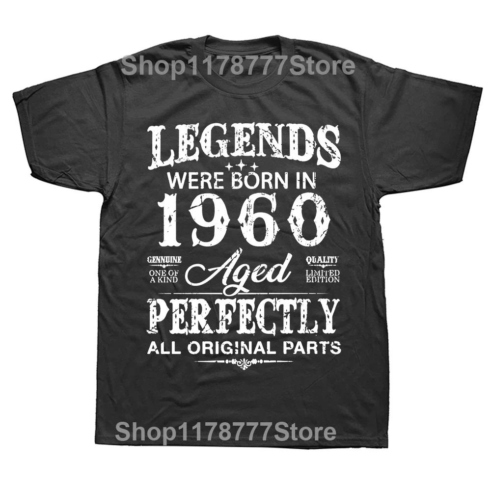 All Original Parts Made In 1960 TShirts 64th Birthday Gift Cotton TShirt Graphic Vintage Father Day Loose Style Short Sleeve