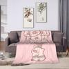 L-Lulu Pig Blanket Quality Warm Soft  Throw Blanket Autumn Boy Girl Outdoor Funny Bedspread
