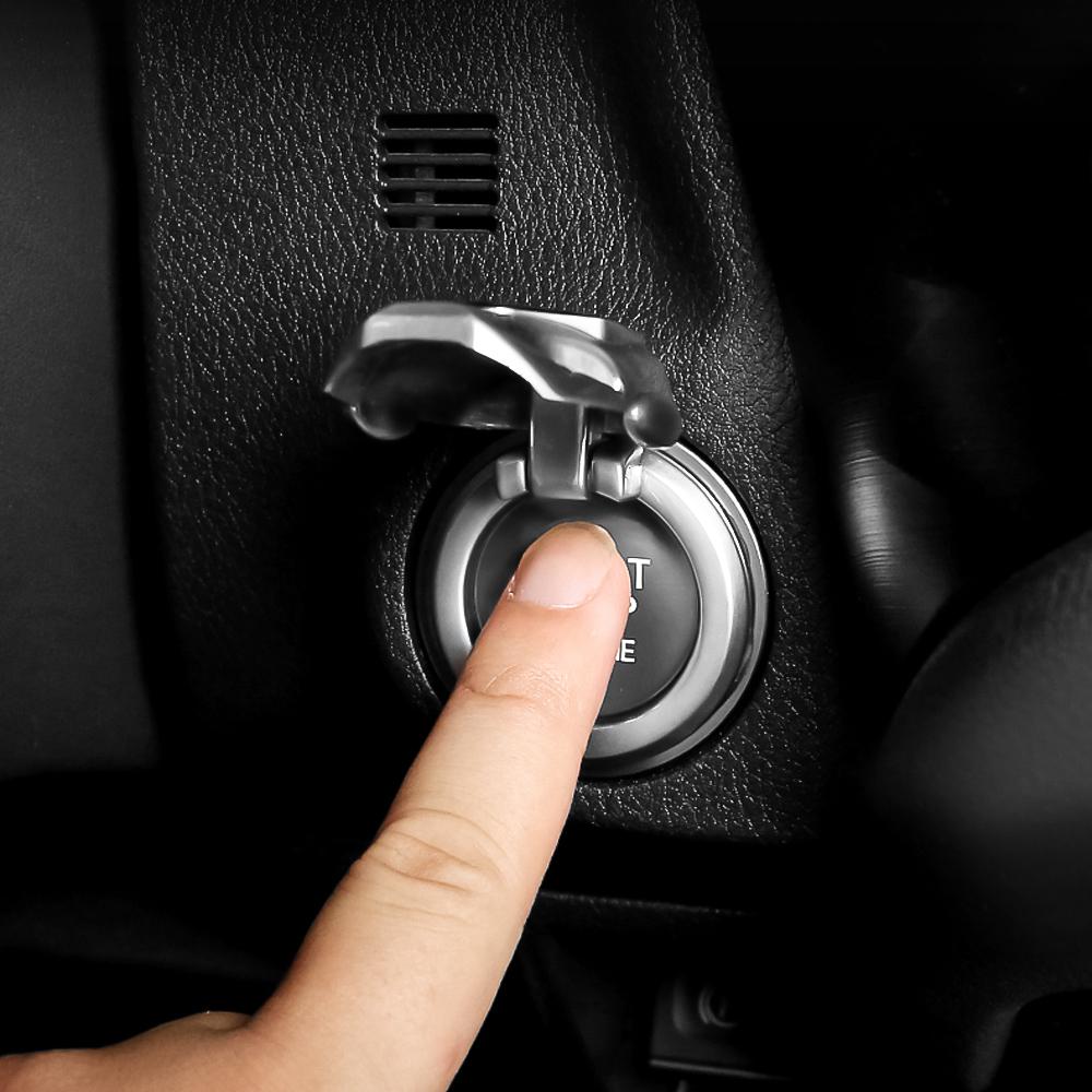 AACD1 Aluminum Car Engine Start Stop Switch Button Cover For Ford Focus Fiesta ST Line Mondeo Auto Interior Tuning Parts Accessories