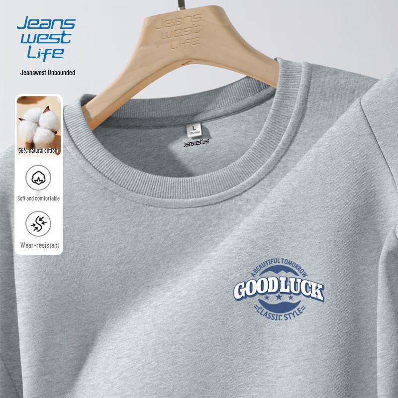 

JEANSWEST LIFE Мужской синий свитшот свободного кроя с принтом логотипа 3XL