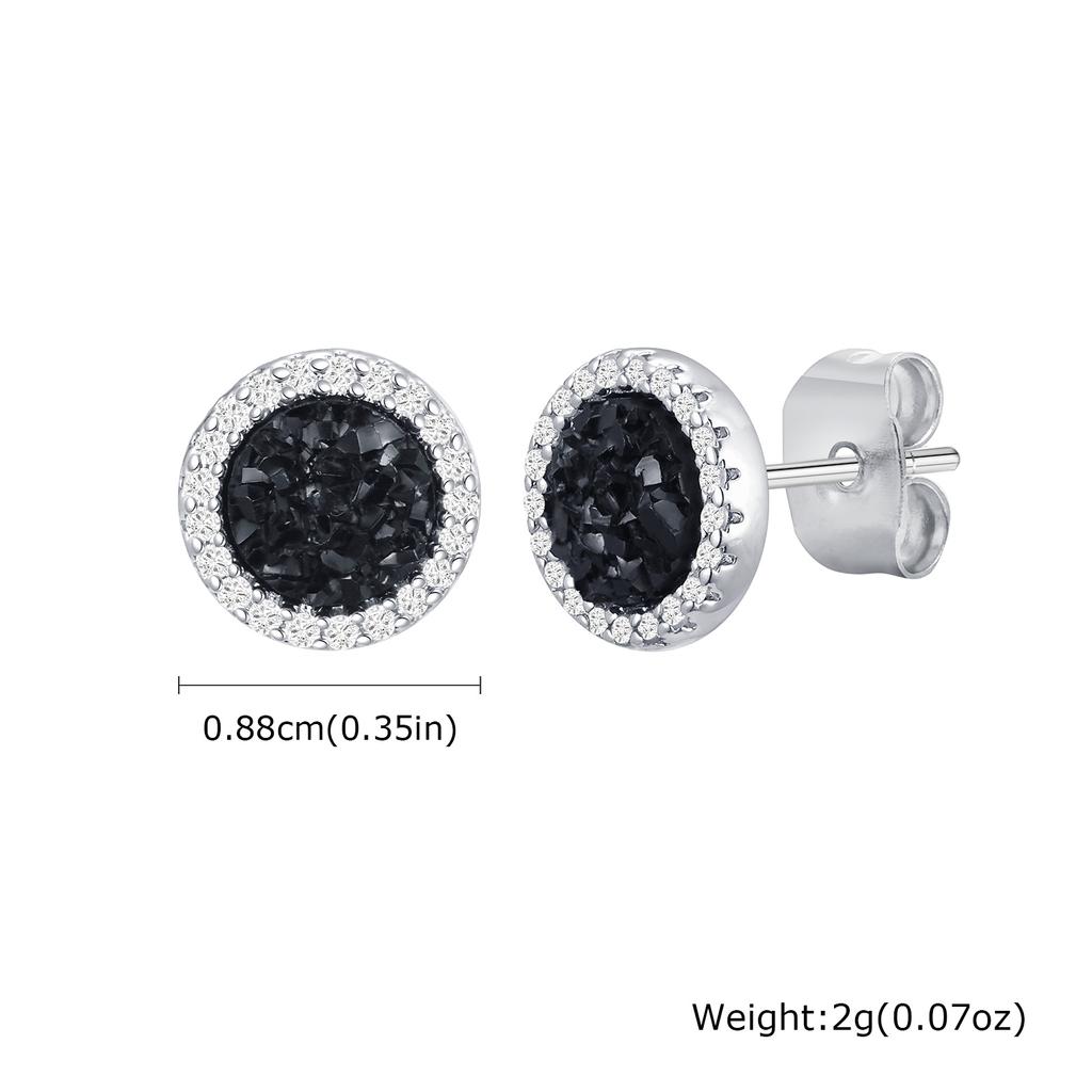 Orecchini a Bottone Piccoli in Zircone di Cristallo di Alta Qualità per Uomo Metallo Placcato Oro Orecchini da Piercing Rotondi Gioielli Moda Punk
