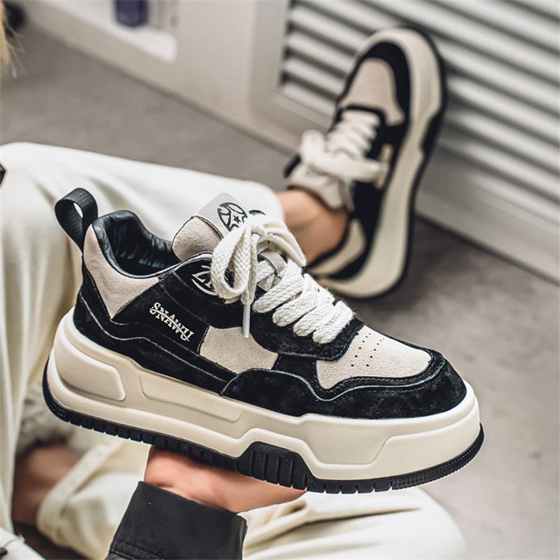 Increase height in autumn casual board shoes men's Korean version of the new niche design versatile trendy brand high-end sports and leisure shoes