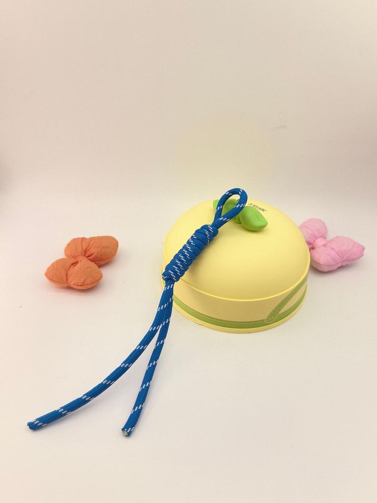 Spot Color Hand-Woven Rope Lanyard Pendant Trendy Color Nylon Rope Bag Keychain Pendant High Sense