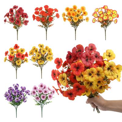Artificial Flower Decorative Bright Color Reusable Lifelike Realistic No Maintenance No Watering No Fading Fake Flower Wedding Party Decor