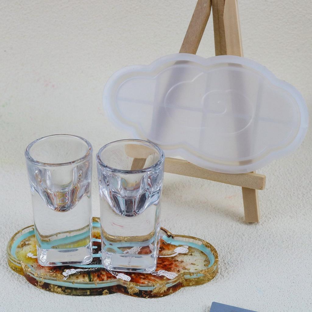 Cloud Shape Tray Molds DIY Earring Jewelry Storage Tray Candle Holder Mold Plate Dish Container Resin Casting Mould
