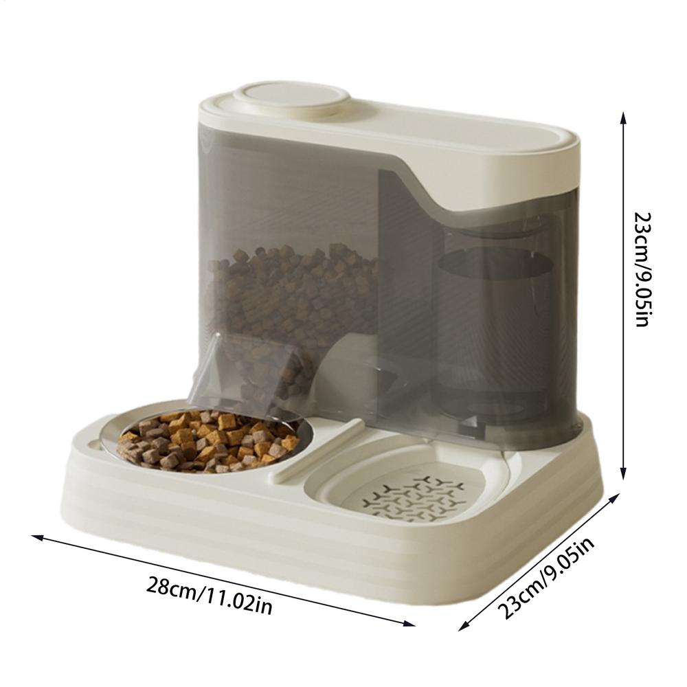 Automatic Fish Feeder Food And Water Dispenser For Pets Splash-proof 2-in-1 Feeding Dispenser For Travel Multi-pet Households