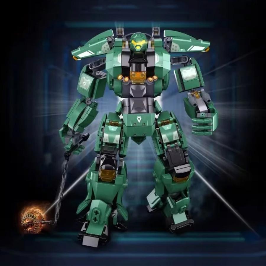 Non-Toxic Cool Mech Model Soldier Assembly Building Block Set Robot Model Samurai Action Figure Children Toy Bithday Gifts Trend Decorations