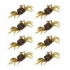 8Pcs Artificial Crab Bait 13cm 33.5g Simulation Crab Soft Lure Fishing Bait with Hooks for Freshwater Saltwater Yello