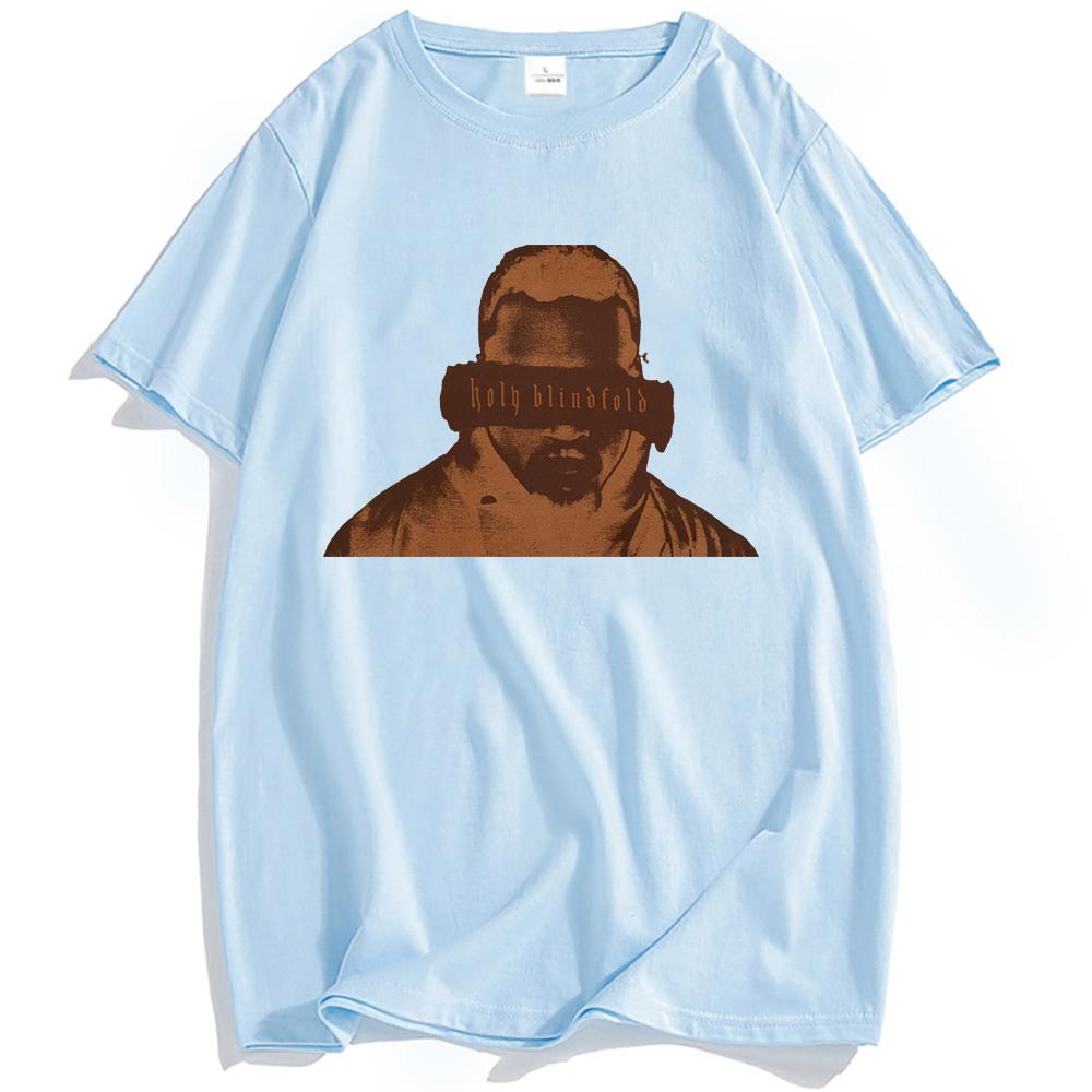 Chris Brown Holy Blindfold T-shirt Unisex Streetwear Hip Hop Summer Loose Tshirts Fashion O-neck Men Women T Shirt Graphic