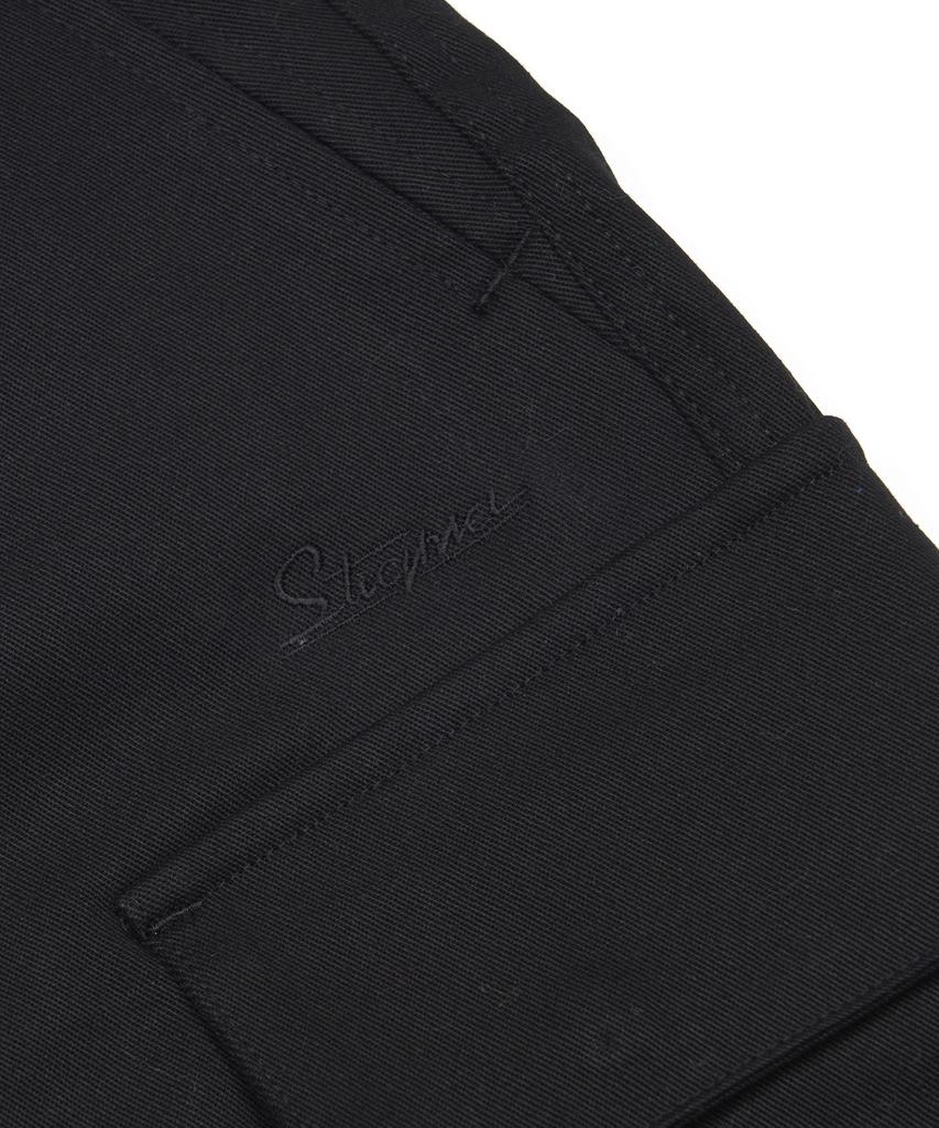 STIGMA 10S Twill Cotton Wide Parachute Pants Black