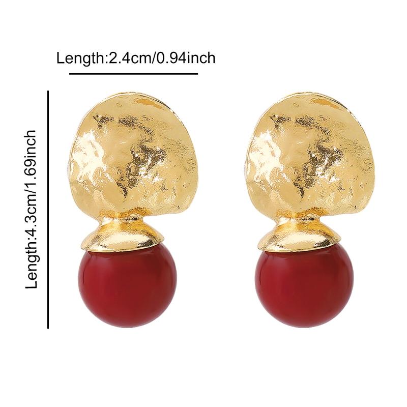 2026 Nieuwe Mode Klassieke Geometrische Onregelmatige Statement Oorbellen Voor Vrouwen Vintage Etnische Rode Kralen Oorbellen Sieraden Cadeau