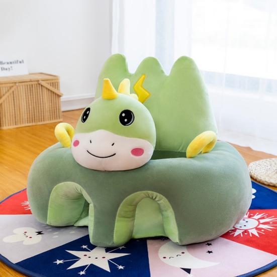 Baby Sofa Chair Cartoon Animals Baby Seat with Leg Holes Handles Non-Slip