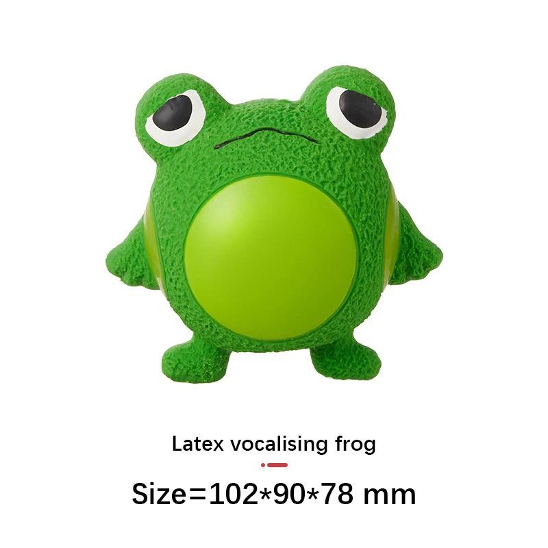 Funny Latex Dog Toys for Small Dogs Interactive Squeaky Frog and Duck Pet Toys with Grinding Sound Puppy Chew Toys for