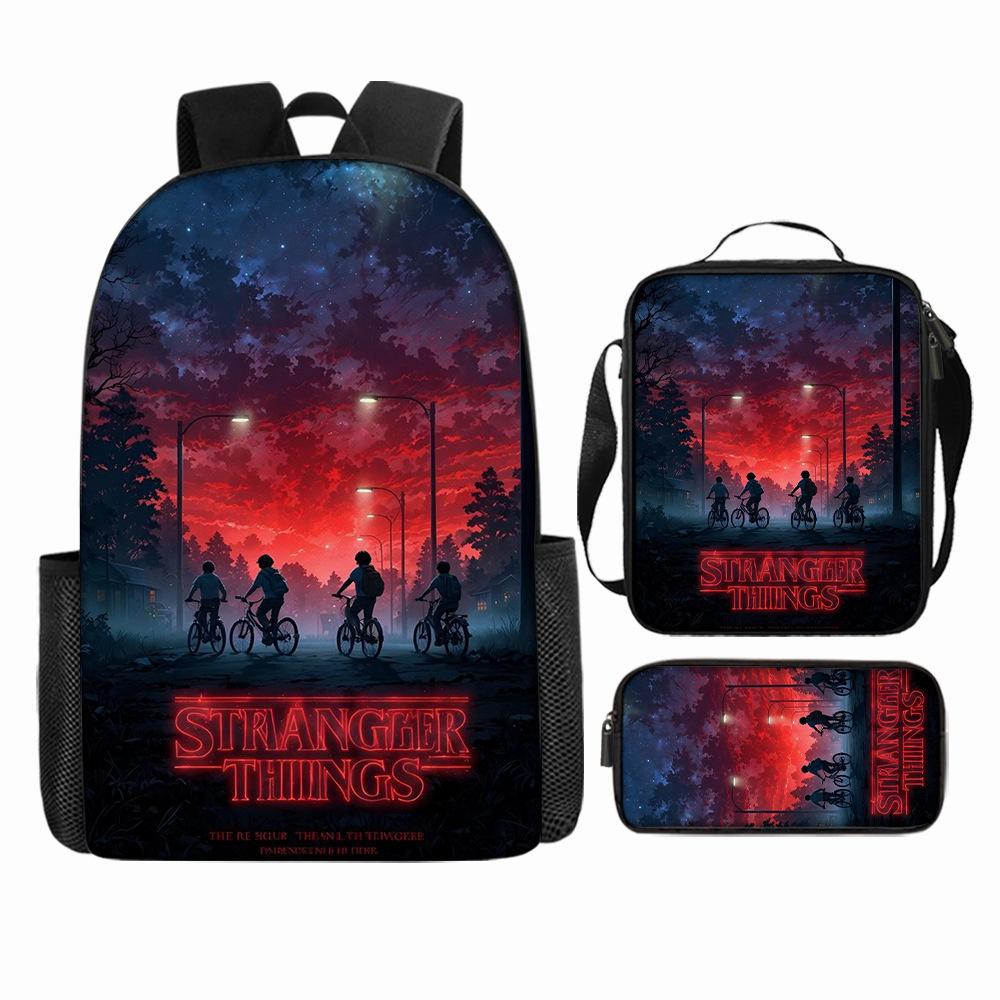 Stranger Things5 Rucsac pentru copii+geantă de umăr+etui pentru creioane KTB