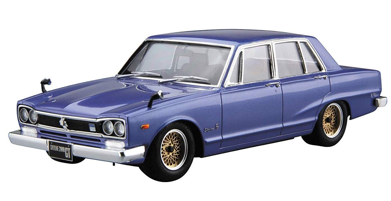 

(AOSHIMA) 1/24 The Model Car Series No. 46 Nissan GC10 Skyline 2000GT 1971 Plastic Model Kit