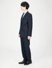 Takakyu Washable Stretch Shiny Wool Blend Regular Fit A4 Size Men's Two-Button Suit, Navy, 110013343701223,