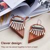 1 Pair Thumb Piano 8 Key Finger Thumb Piano with Wood Base Easy To Learn Kalimba for Beginners Kids And Adults