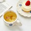 Handbemalte Tulpen-Kaffeetasse Untertasse kreatives Kaffeetassen-Untertassen-Set Nachmittagstee hochwertiger Keramikbecher Damen-Wasserbecher