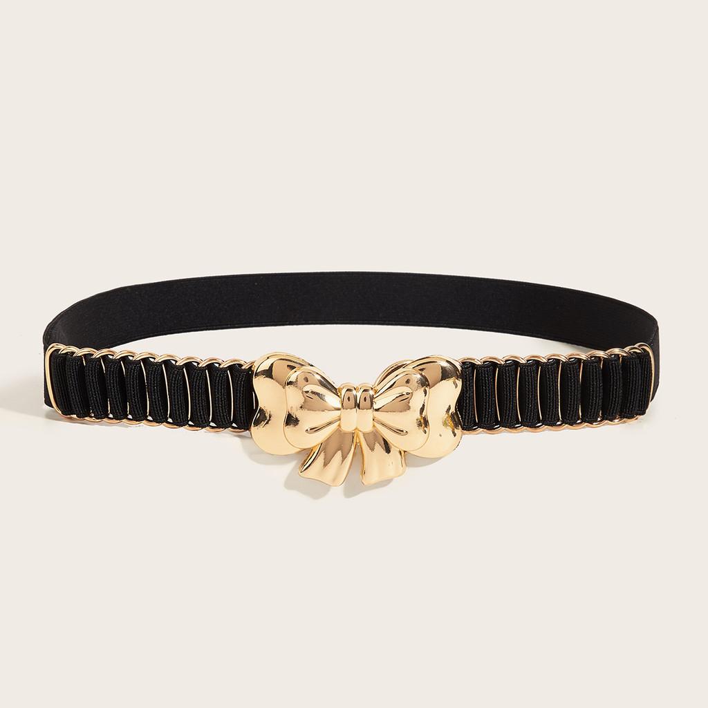 Waist Metallic Ladies Belt With Snap Button Closure For Dresses And Wear Casual