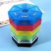 Convenient 7-Grid Pill Box Organizer with Rainbow Colors, Perfect for Weekly Medication, 3pcs