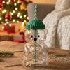 Mit Deckel Bär Glasbecher Transparent Bär Strohhalmbecher Niedlicher Teddybär Glasbecher Heimbar