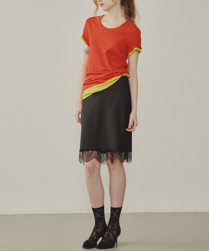 Melly And Rose Rose Lace Satin Skirt (314809)