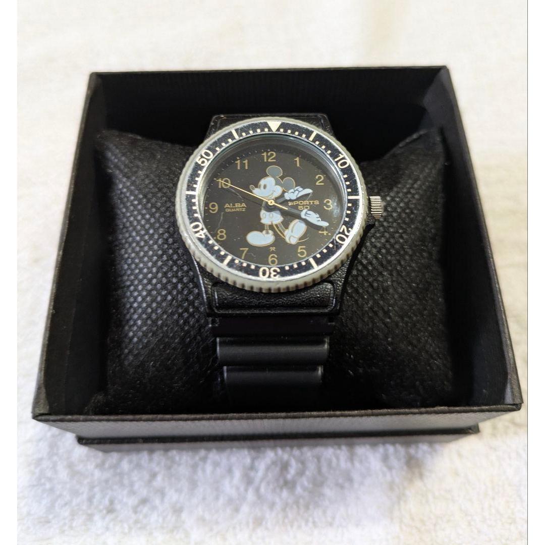 [Rare/working item] Seiko Alba Mickey Mouse monochrome dial rare model