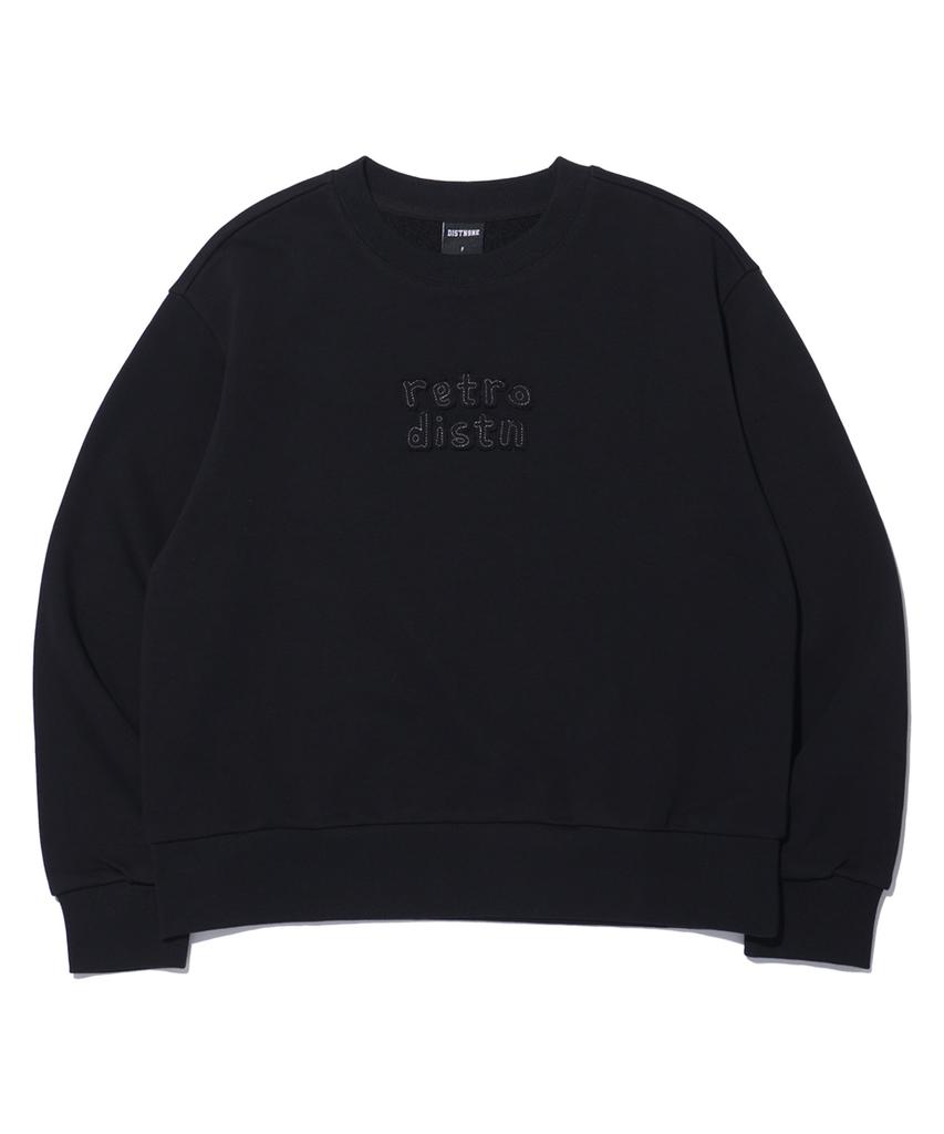DISTN9NE Retro Logo Sweatshirt Lp3Tf615_Black