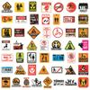 10/30/50/100pcs Cool Cartoon Warning Sign Stickers Creative Danger Banning Graffiti Decals Motorcycle Phone Helmet Sticker Toys
