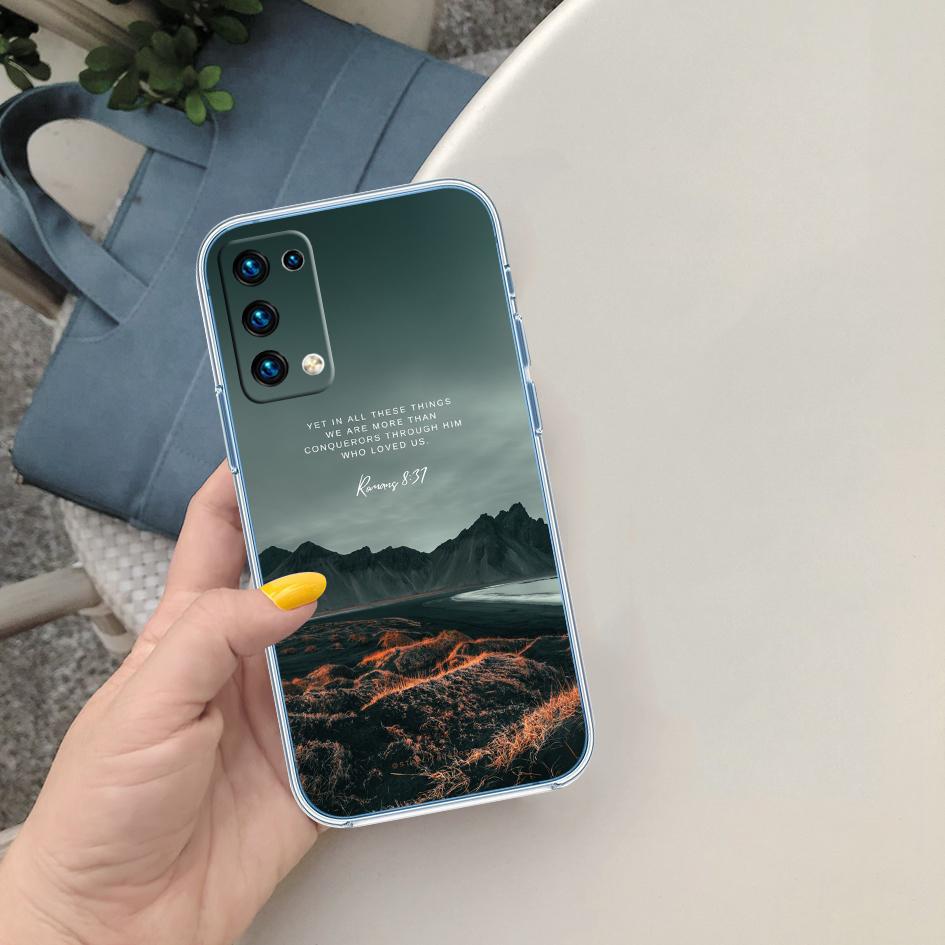 LO16 Bible verse Jesus Christ Soft Shell Transparent Phone Case for Samsung Galaxy A04 A04S A14 A23 A34 A54 M23 M33 M52 M53