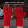 Cowhide Double-Layer Welding Gloves - Heat-Resistant, Wear-Resistant, and Full Leather for Welders Protection