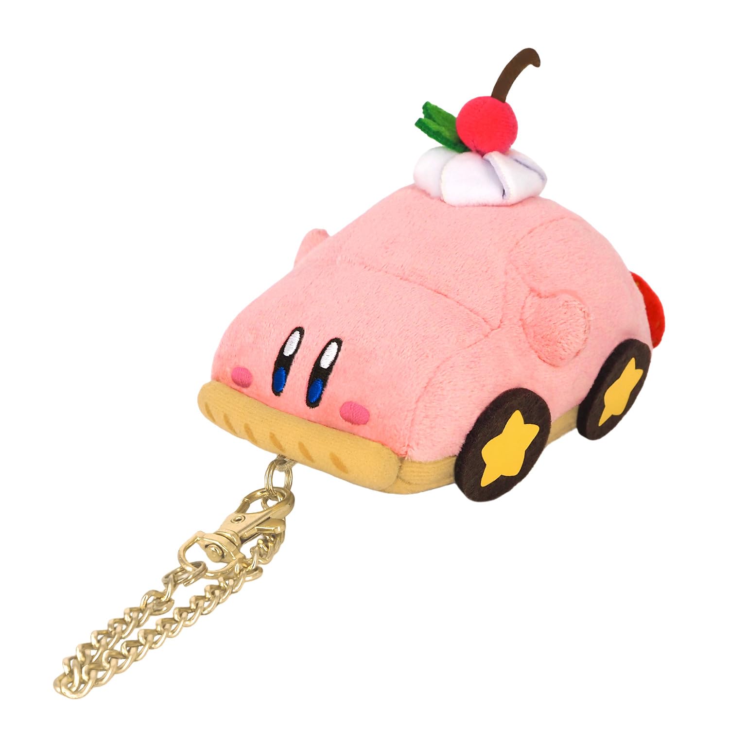 Sanei Boeki Kirby Discovery Cake Mascot Plush Toy Car-shaped W10×D9×H14.5cm
