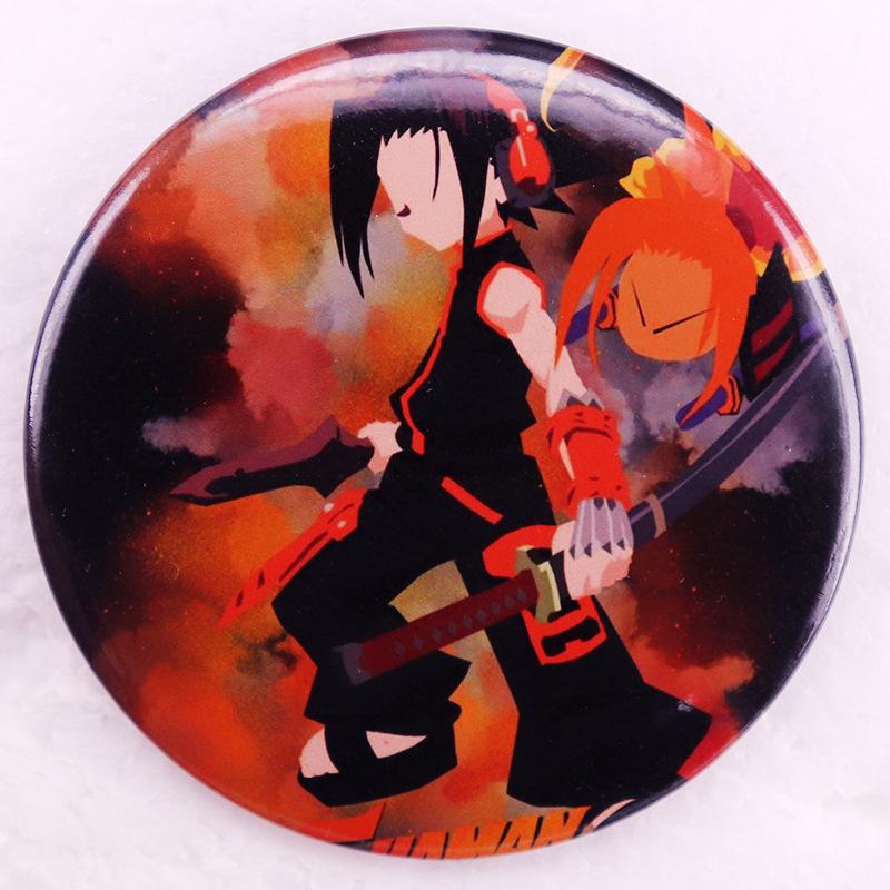 Shaman King Pin Badge Brooch белый
