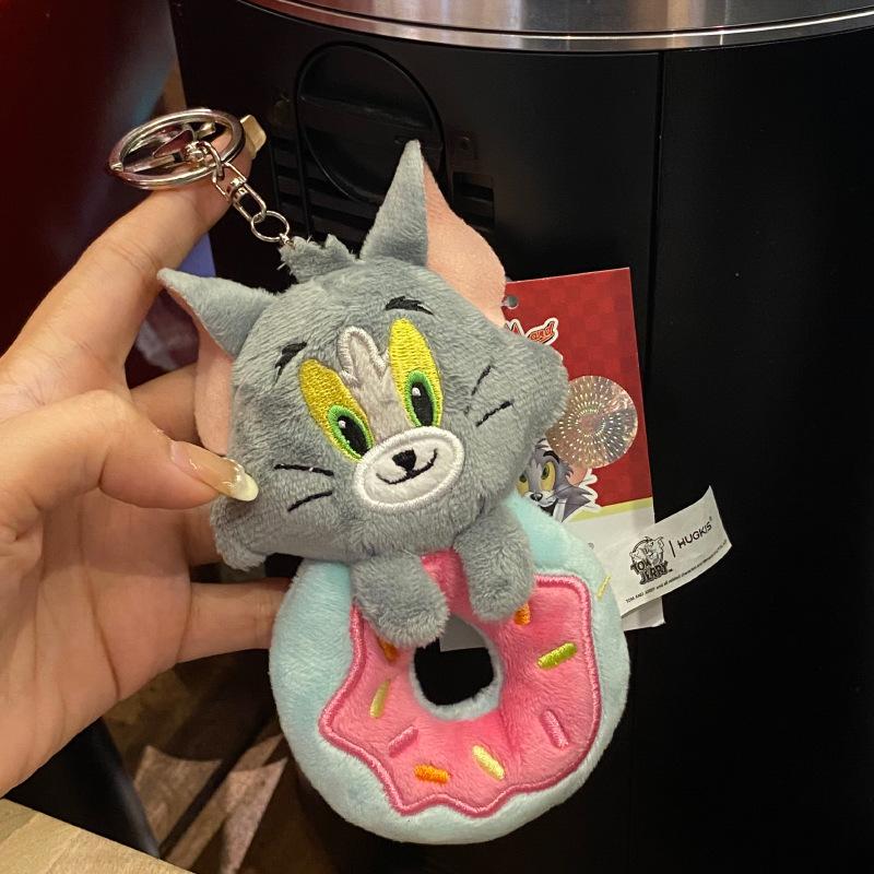 Cat And Mouse Plush Bag Pendant, Cute Cartoon Tom Cat Keychain, Large Throw Pillow Couple Gift.