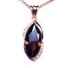 Purple Gold Colored Gold Pointed Smoky Zircon Plated Rose Gold Pendant Necklace Fashionable And Generous