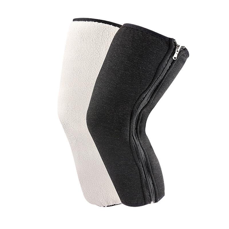 Autumn and Winter Cashmere Wrapped Double Thickened Knee Warm Zipper Leg Warmers