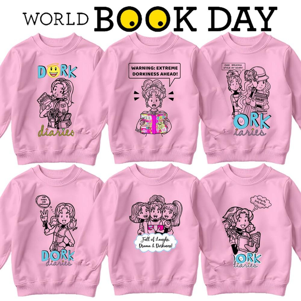 

Dork Diaries Girls World Book Day Sweatshirt Jumper Outfit Apparel #WBD M