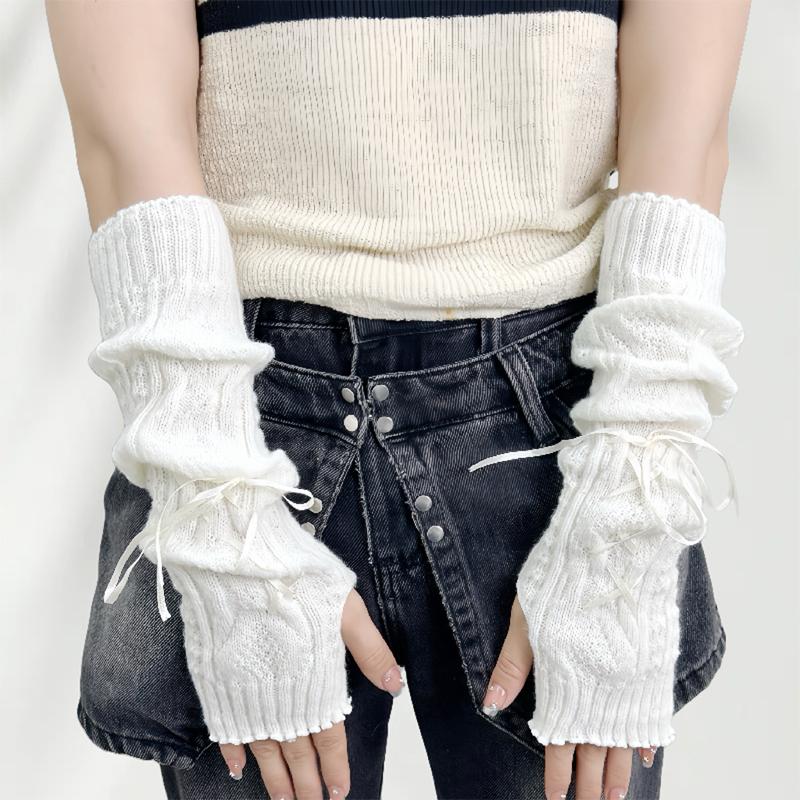 

Чисте Бажання Зав язані Стрічкою Рукавички для Рук Солодка Дівчина Вуличний Теплий Повсякденний Крутий