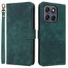 Wallet Case for Moto G67 5G - Leather/PU, Green, With Lanyard