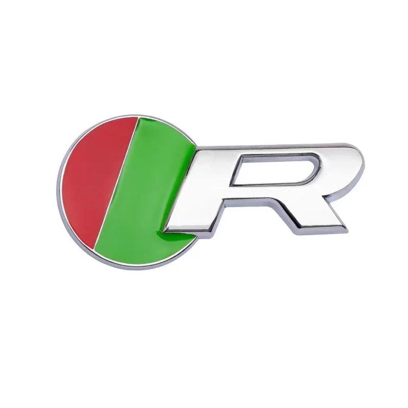 3D Metal S R Logo Car Sticker Front Grille Emblem Side Fender Rear Badge Decals Trunk Emblem for X-TYPE F-TYPE XE XF XJ XJR XFR Accessories