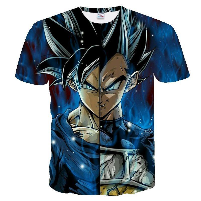 Stylish Men 3d T-shirts With Dragon Ball Z Fighting Super Saiyan Vegeta Print