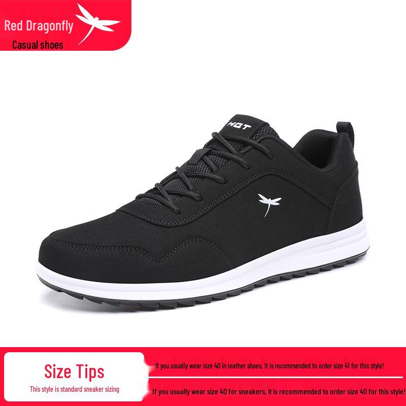 Red Dragonfly Suede Men s Casual Sports Shoes - Spring/Autumn 2025 Collection Size 42