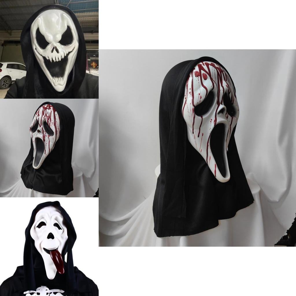Scream Geist Latexmaske Horror Kostümzubehör für Halloween-Partys