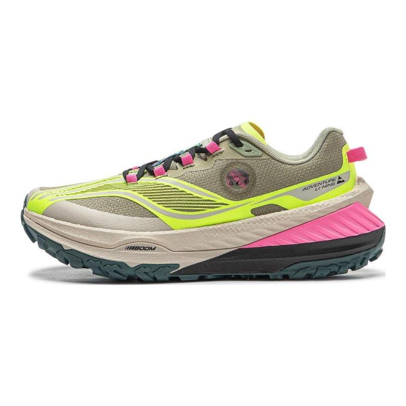 Li-Ning Women s Low-Top Trail Running Shoes Green Yellow ARNT004-6 36