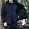Autumn and Winter Men's Fleece Hooded Jacket Outdoor Windproof Warm Cold Casual Simple Men's Jacket