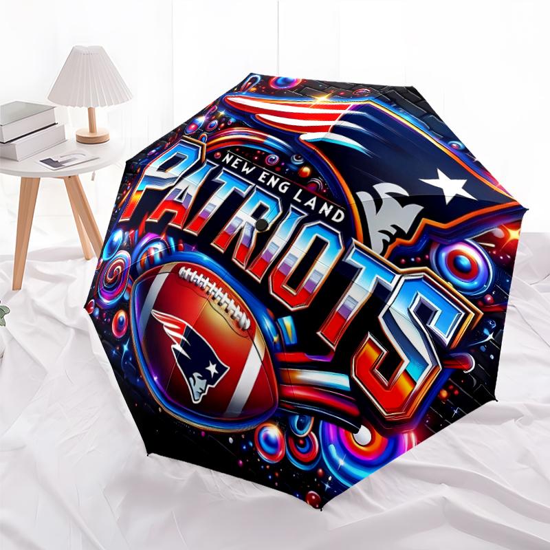 Printed Patriot Logo Folding Umbrella,Outdoor,Leisure,And Travel Umbrella,Durable Umbrella Fabric,Birthday And Holiday Gift